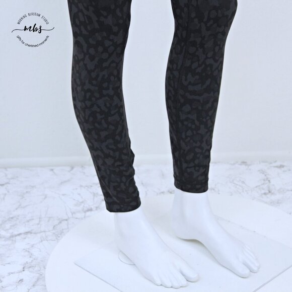 Lululemon Wunder Under Camo High Waist Tight Black Gray Women 6 - Picture 8 of 13